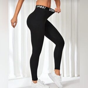 Black Sport High-Waisted Leggings